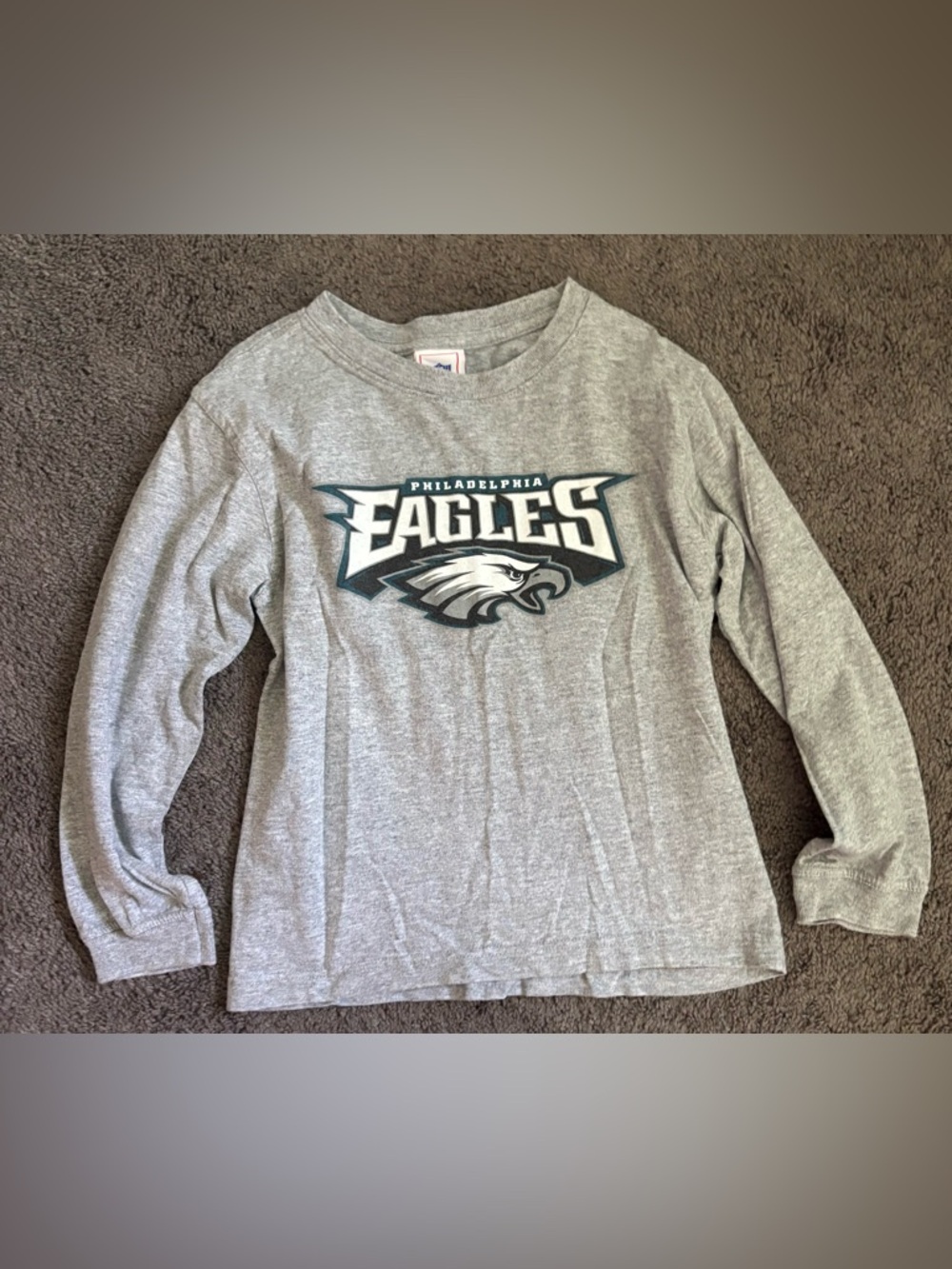 NFL Philadelphia Eagles Gray Long Sleeve Girls 7